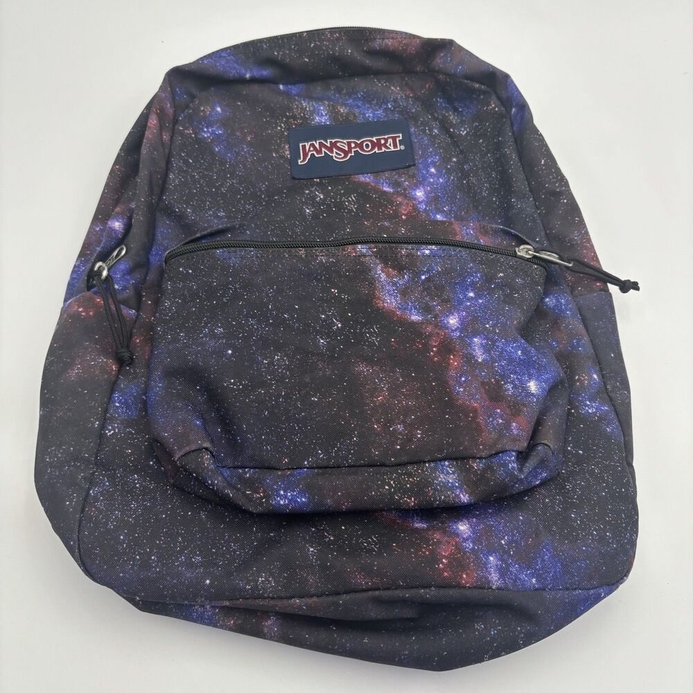JanSport SuperBreak One Backpack Galaxy Space Stars Purple Blue JS00T501 School